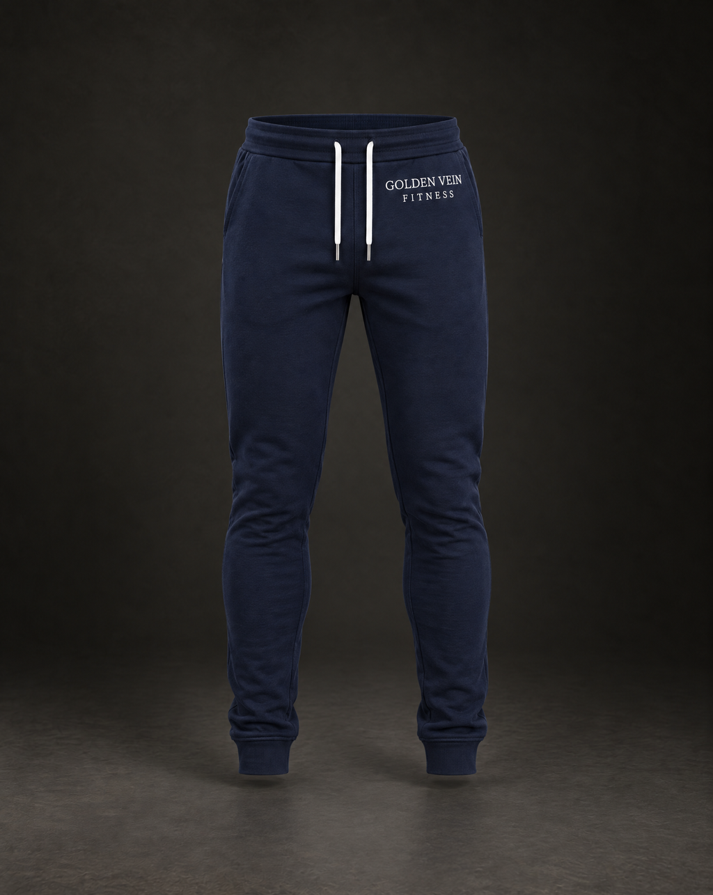 Fit Jogger Navy – 3D-Ghost-Mockup Front