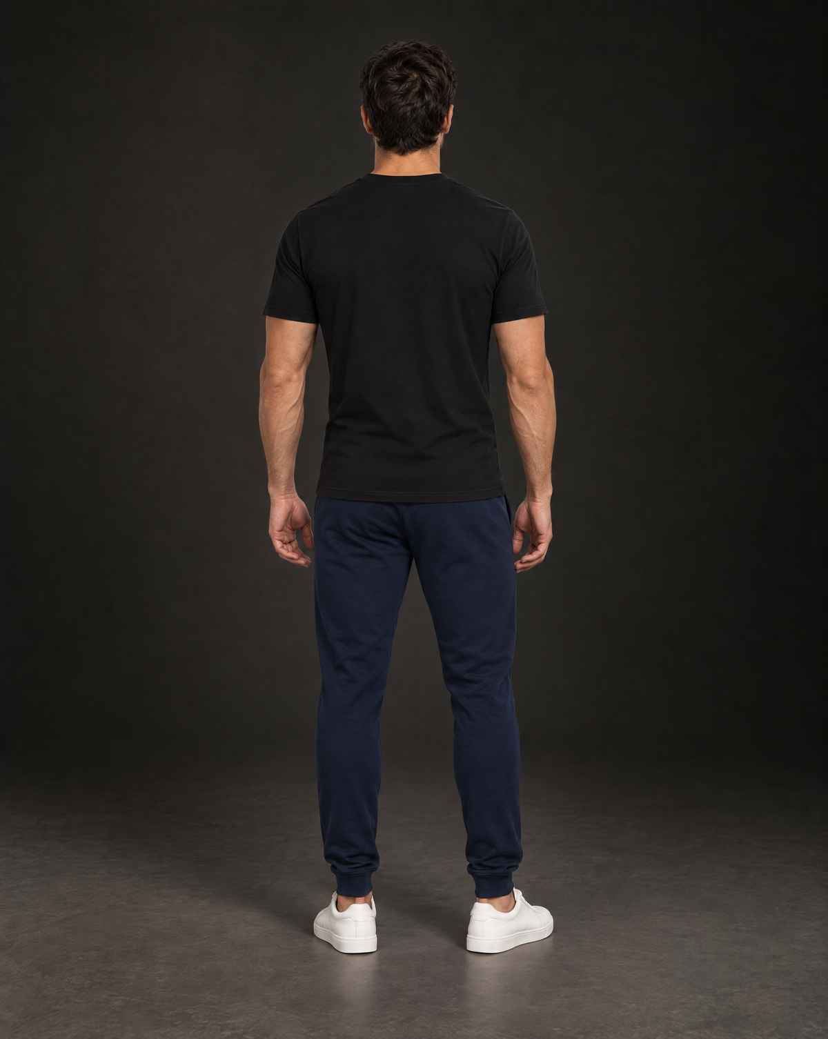 Fitness Shirt Schwarz – Rückansicht