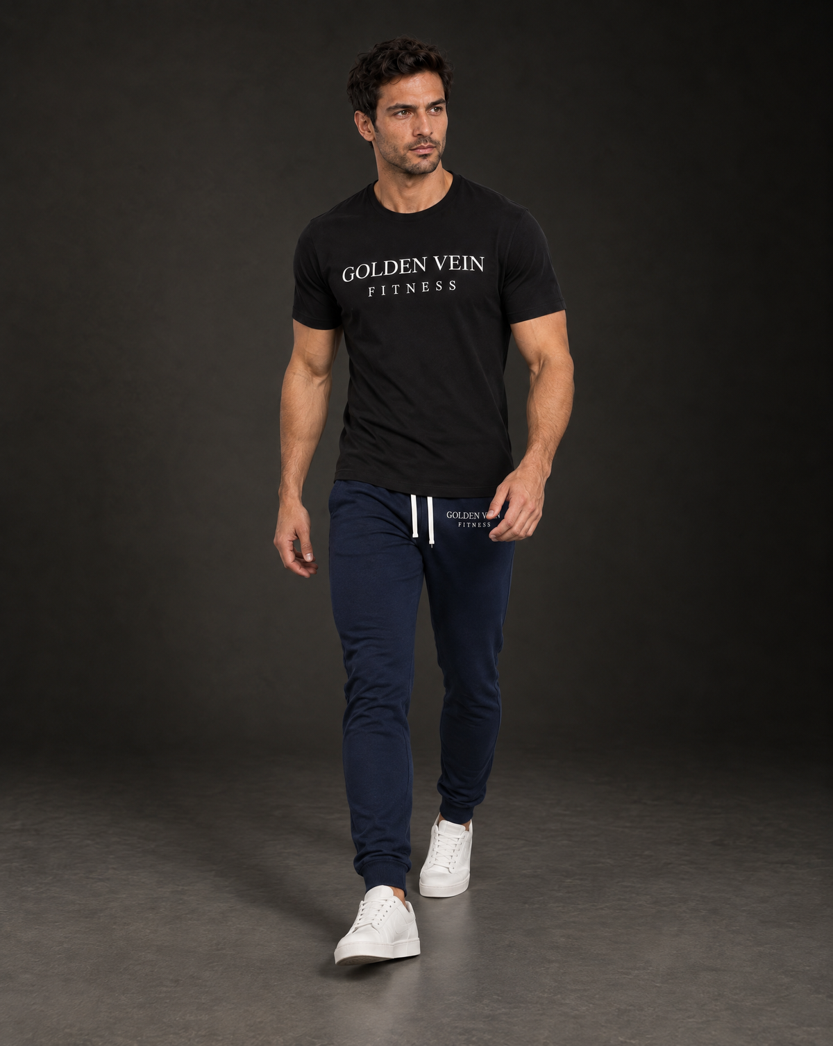 Fitness Shirt Schwarz – Movement-Ansicht