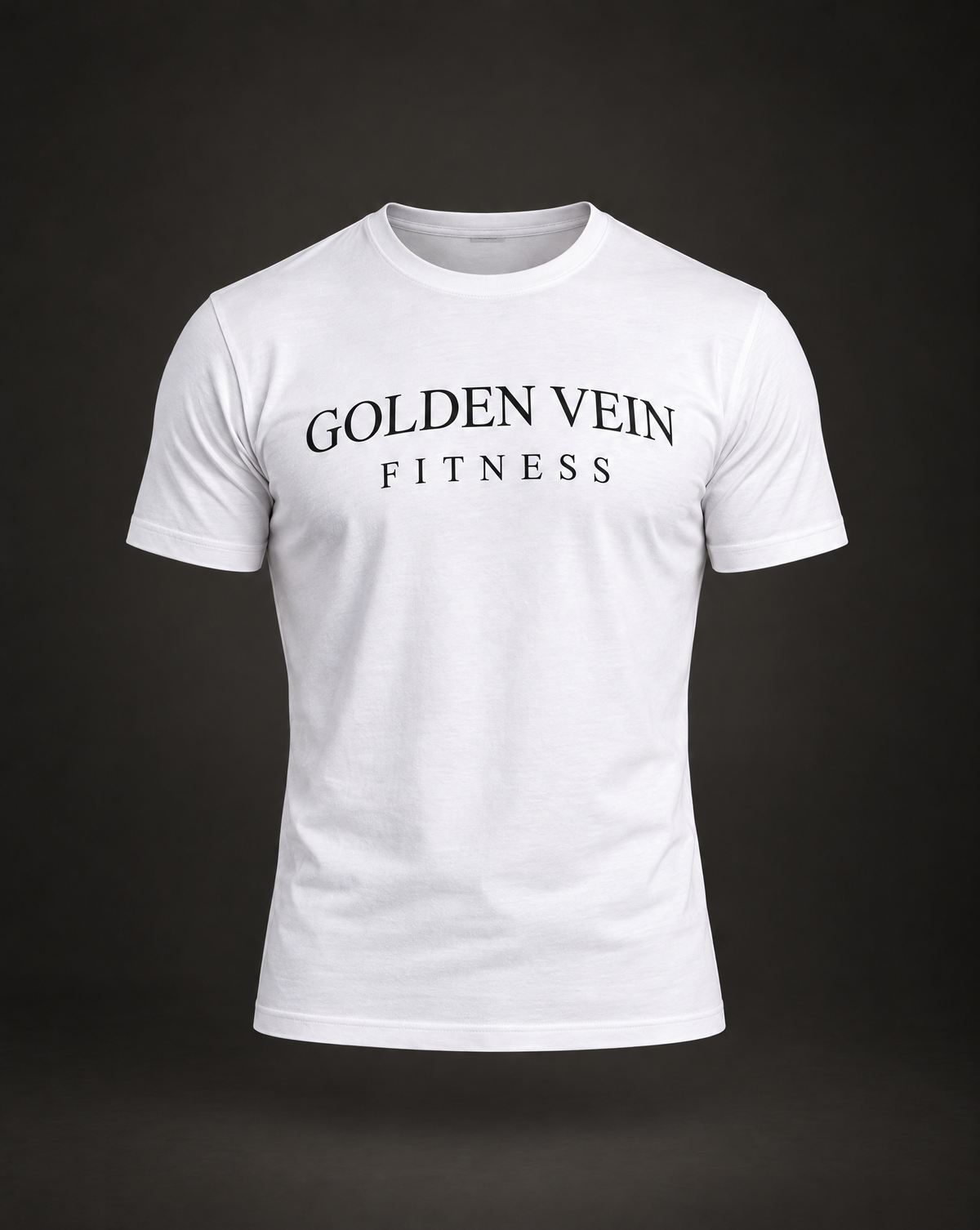 Fitness Shirt Weiß – 3D-Ghost-Mockup Front