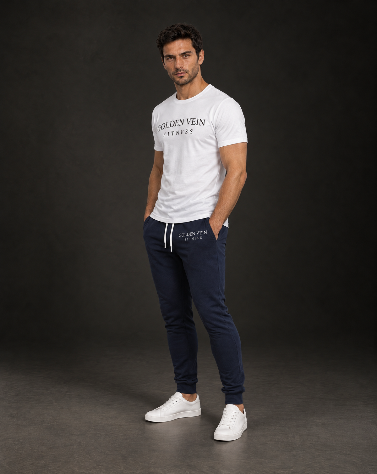 Fitness Shirt Weiß – 3/4-Ansicht