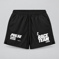 PULSE 2-in-1 Running Shorts — Black, front view — 3D product mockup