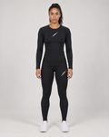 PULSE Compression Longsleeve Schwarz – Damen Front