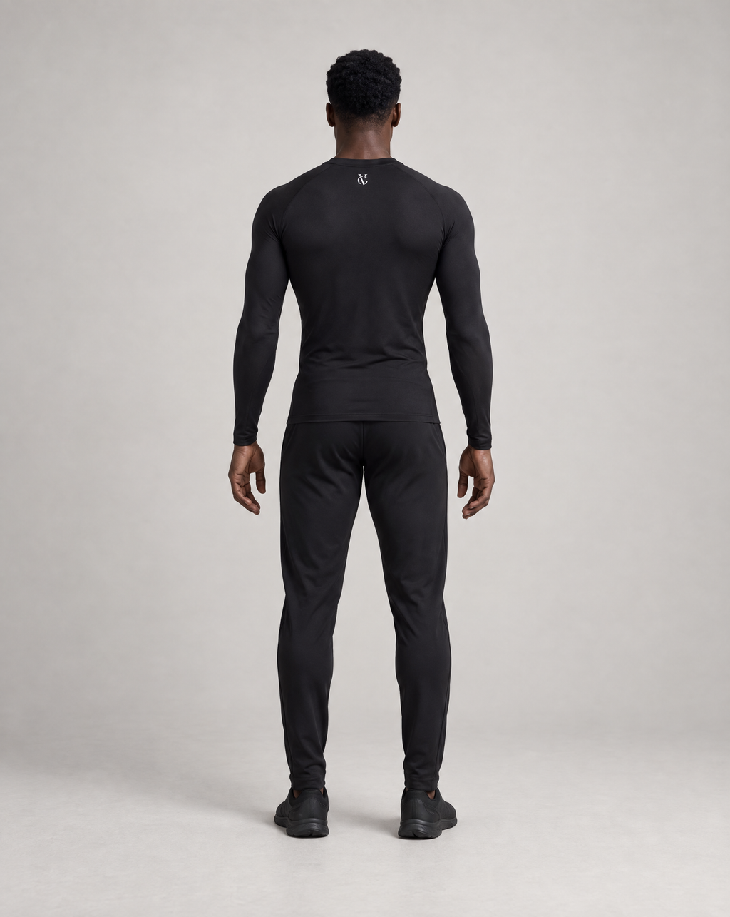 PULSE Compression Longsleeve Schwarz Herren – Rückansicht