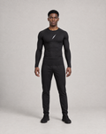 PULSE Compression Longsleeve Schwarz Herren – Frontansicht