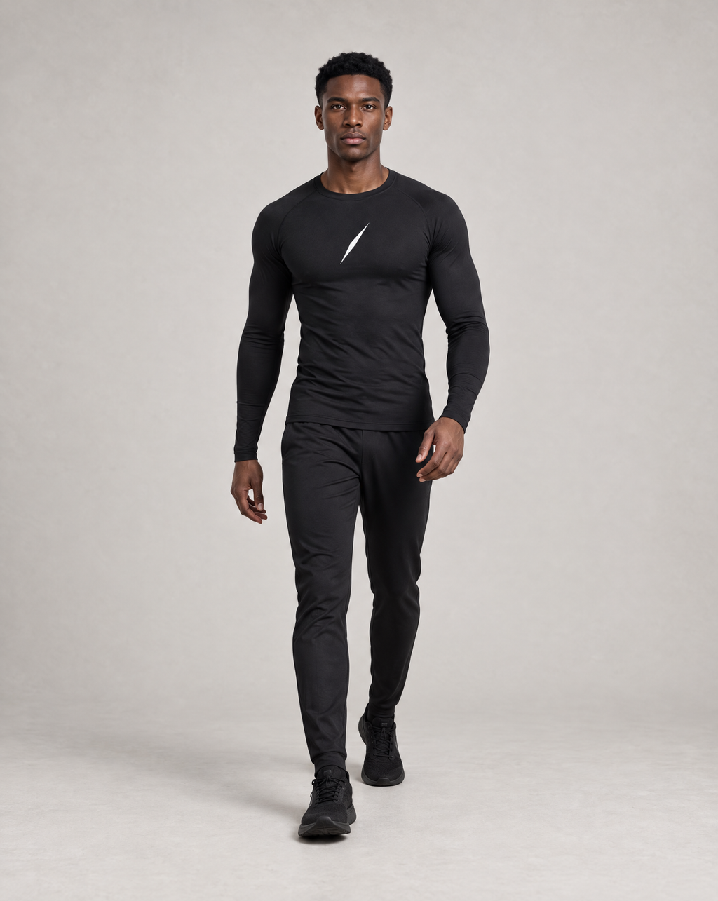 PULSE Compression Longsleeve Schwarz Herren – Walking