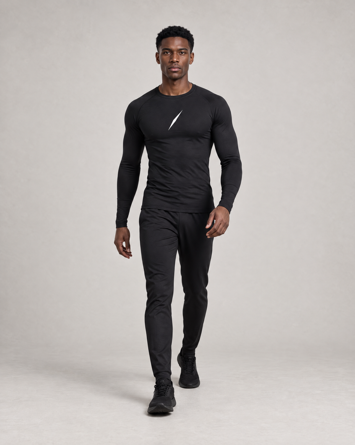 PULSE Compression Longsleeve Schwarz Herren – Walking