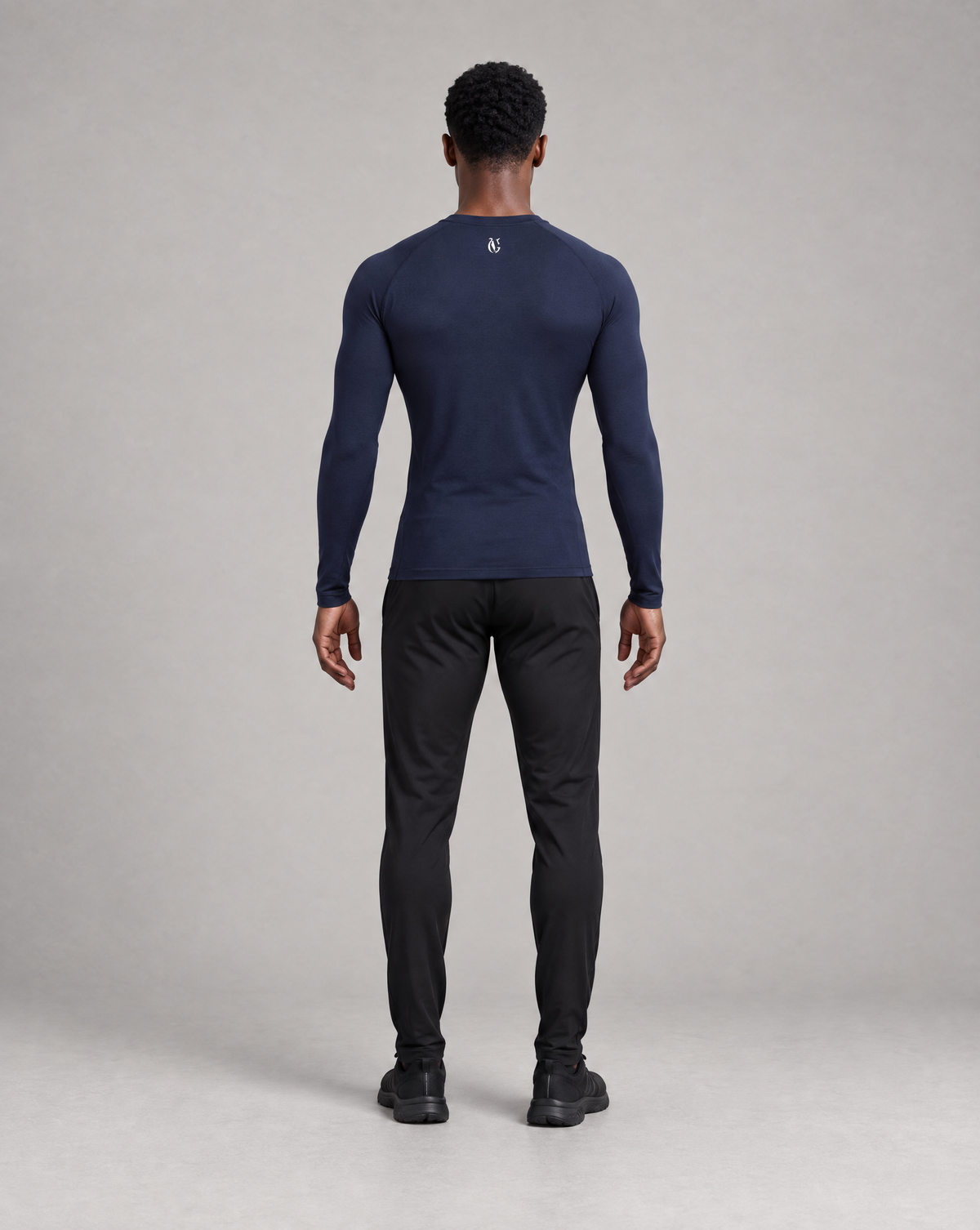 PULSE Compression Longsleeve Navy Herren – Rückansicht