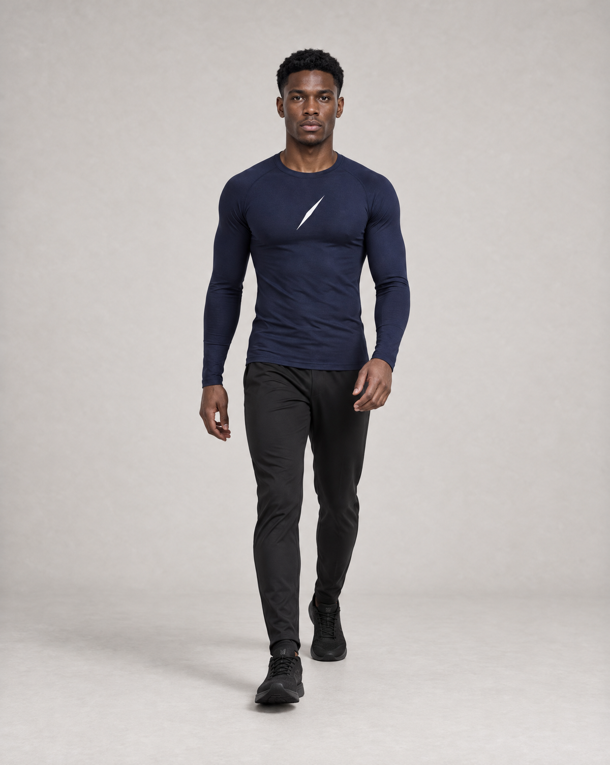 PULSE Compression Longsleeve Navy Herren – Walking