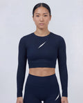PULSE™ Cropped Longsleeve – Navy