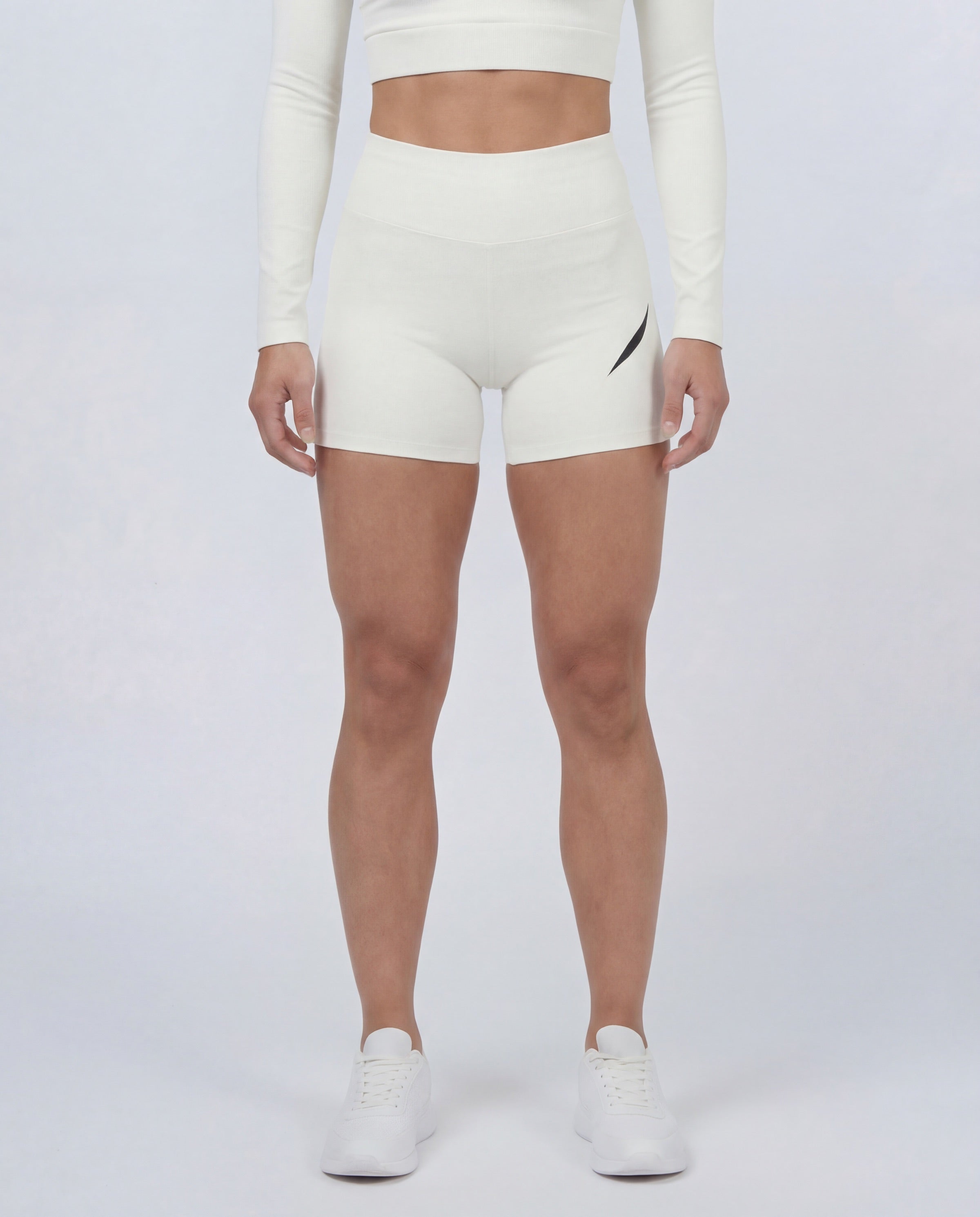 PULSE™ High Waist Shorts – Off-White