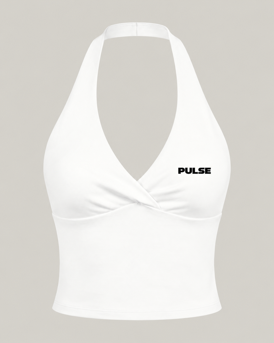 PULSE™ SPECTRE Halter Tank Top – Weiß