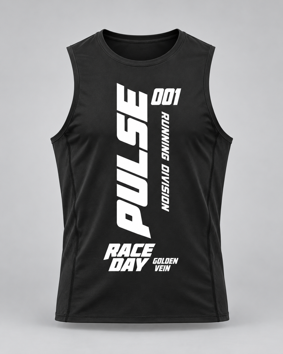 PULSE Fitted Running Tank – Fitted Running Tank · Men · Black
