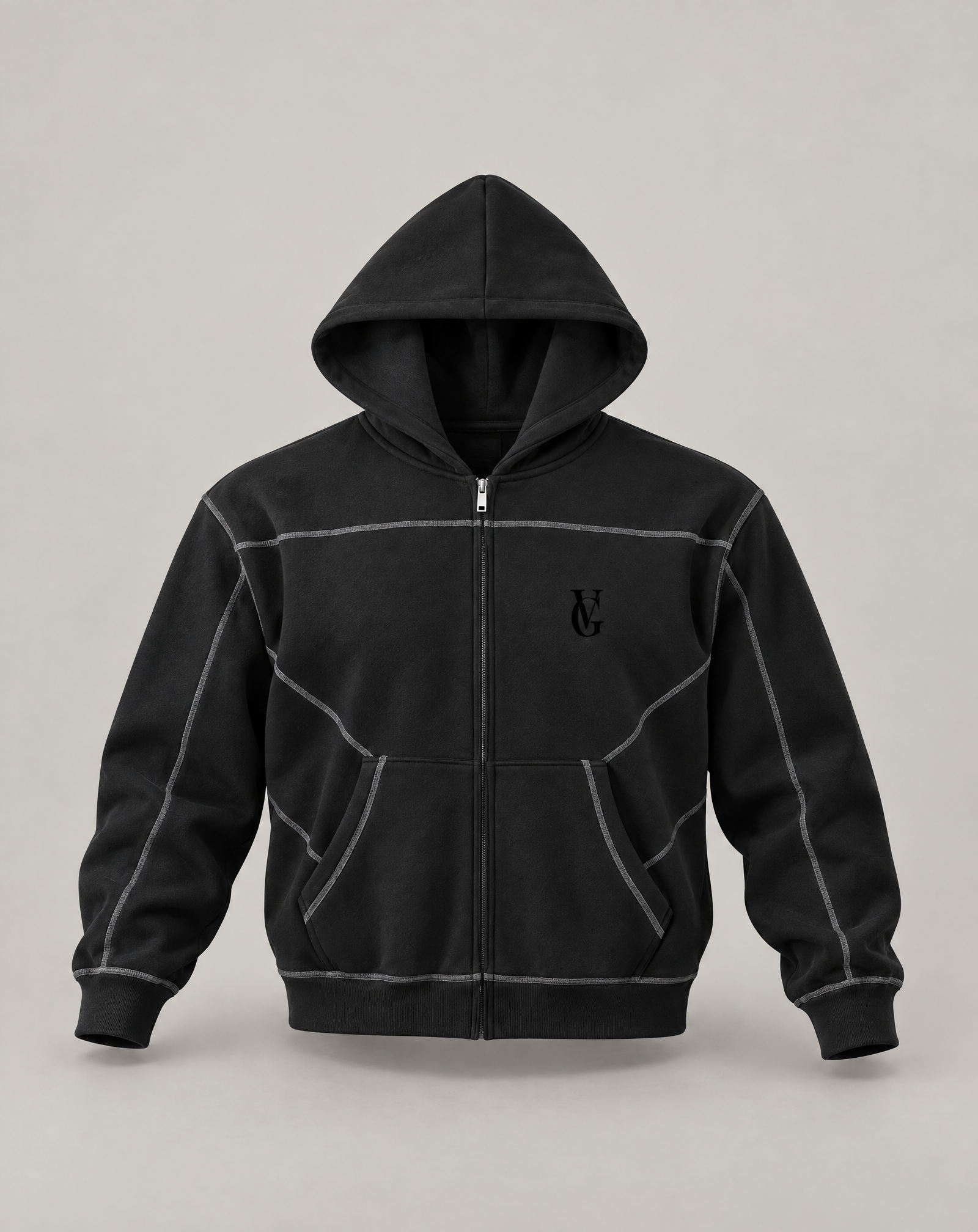 Golden Vein Structure Zip Jacket