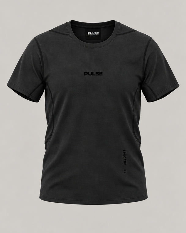 PULSE™ Jacquard Mesh T-Shirt – Black
