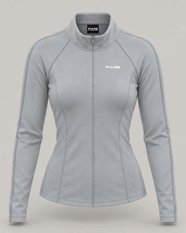 PULSE™ SPECTRE Quarter-Zip Longsleeve – Grau