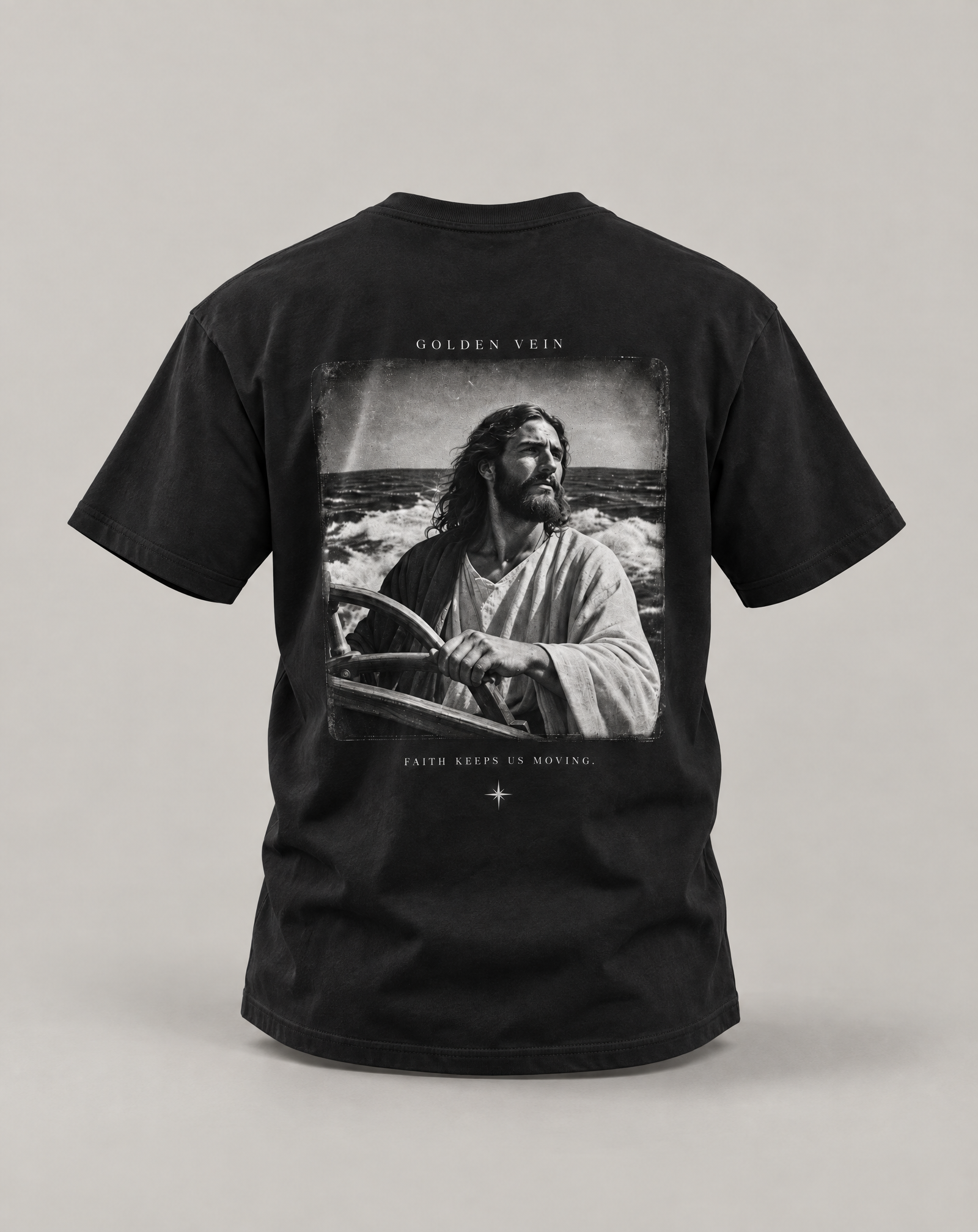 Golden Vein Parables T-Shirt – The Crossing – Black