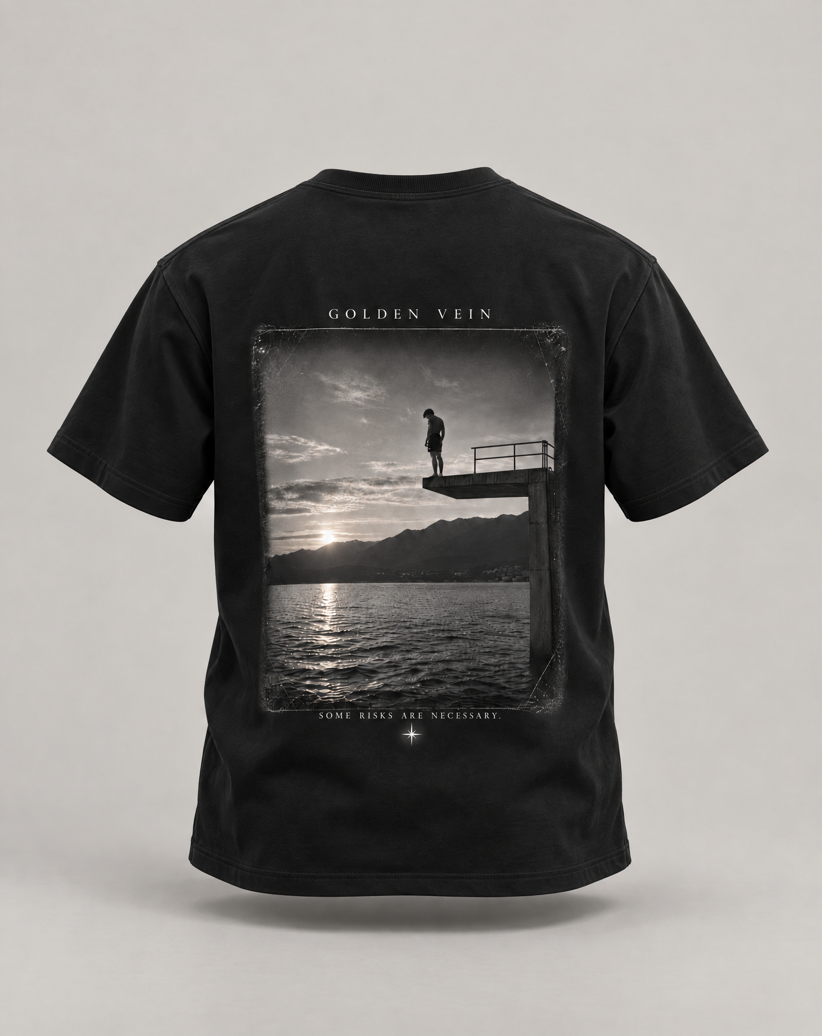 Golden Vein Parables T-Shirt – Still Waters – Black