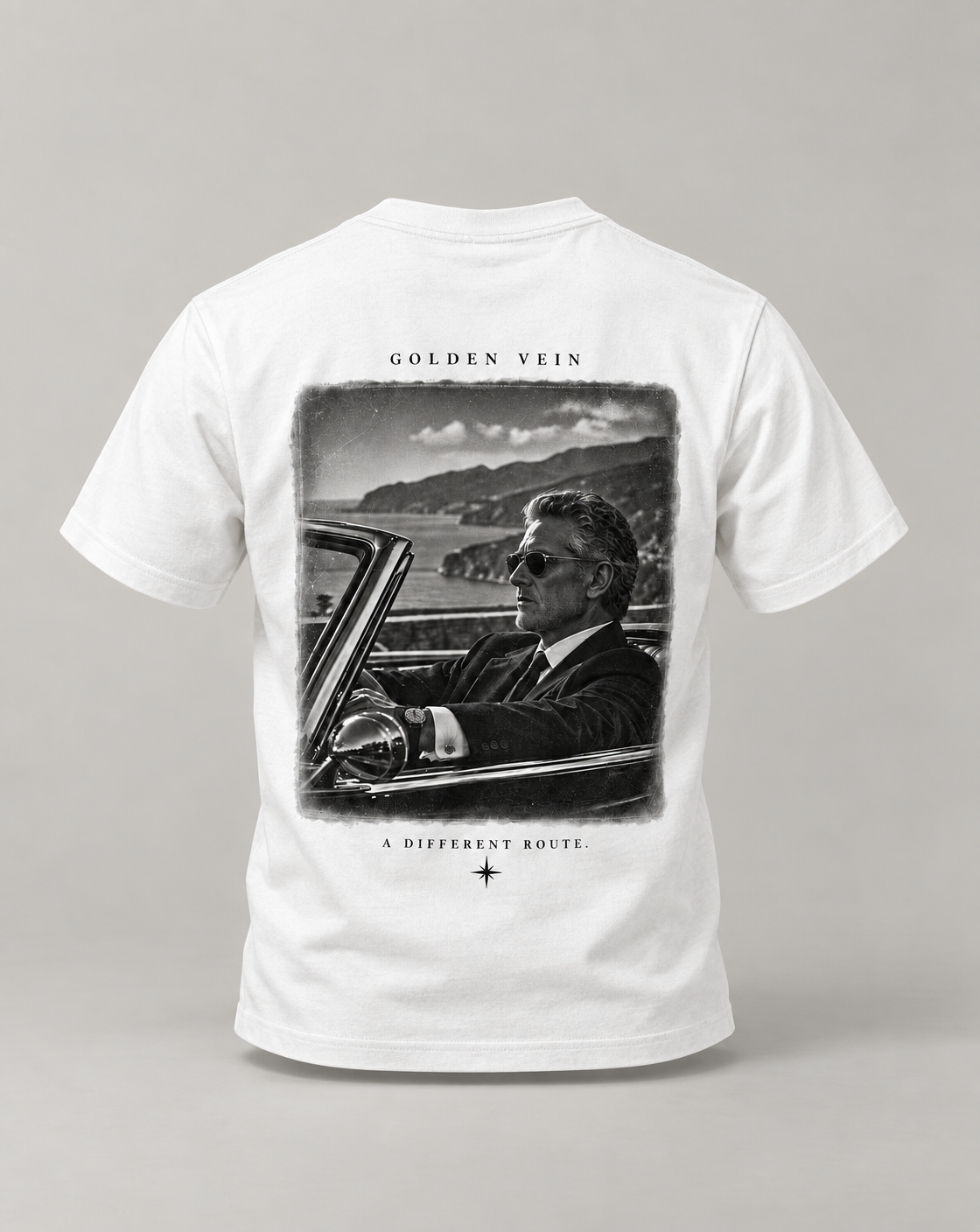 Golden Vein Parables T-Shirt – The Driver – White