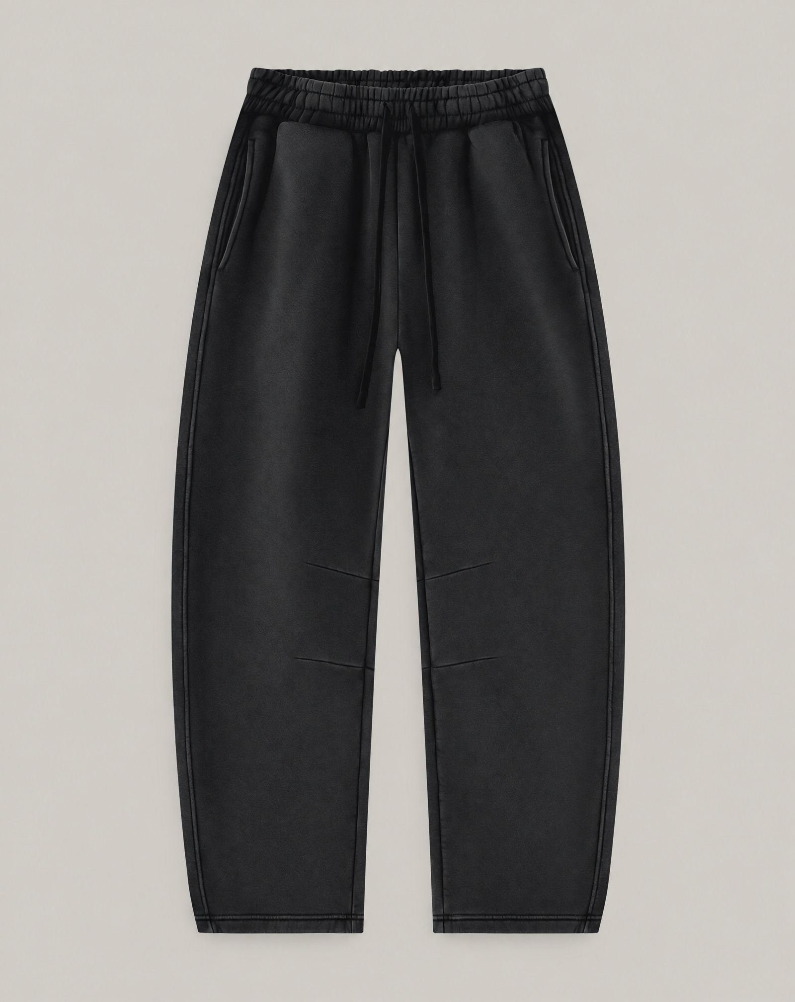 Golden Vein Vintage Wash Barrel Jogger – Black