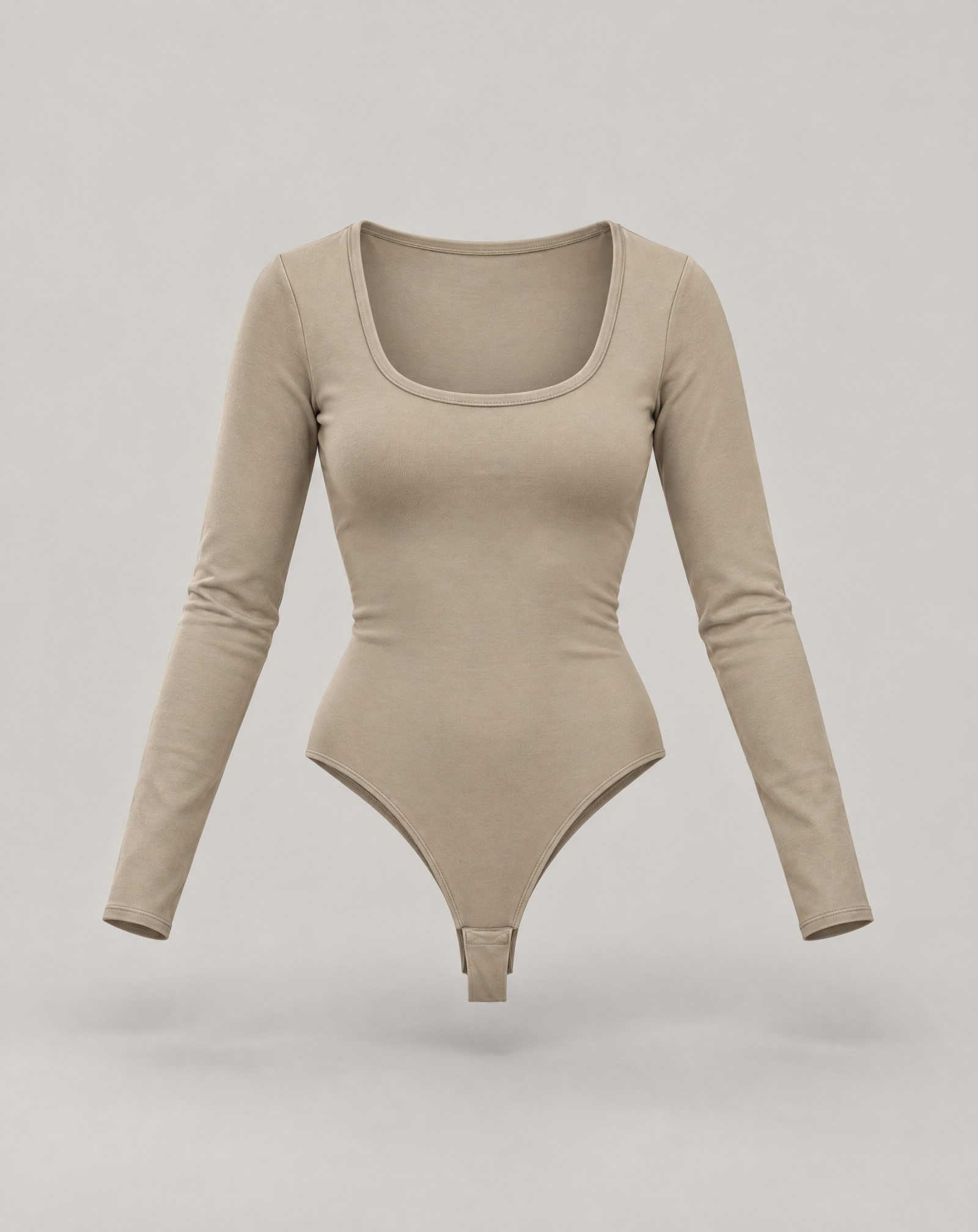 Golden Vein Flow Long Sleeve Bodysuit – Khaki