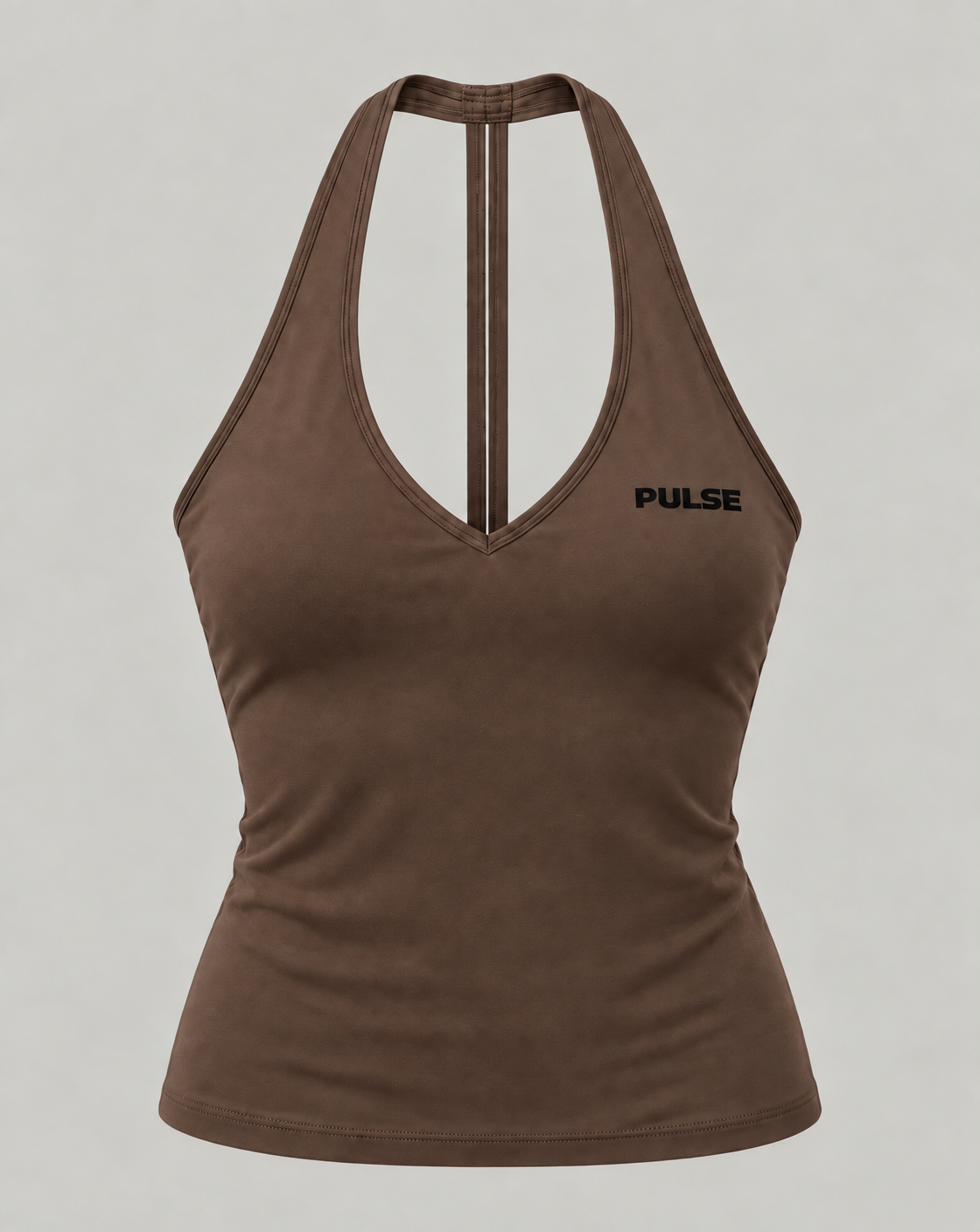 PULSE™ Form Halter Top – Brown
