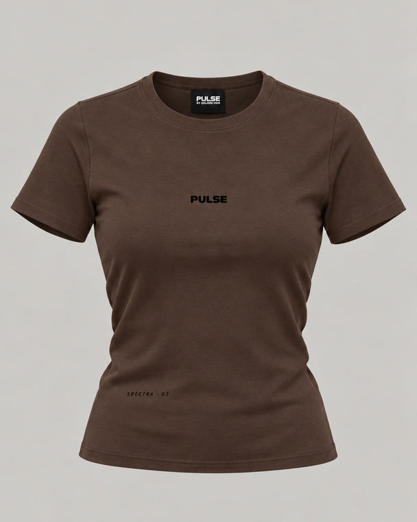 PULSE™ Cropped Performance T-Shirt – Coffee