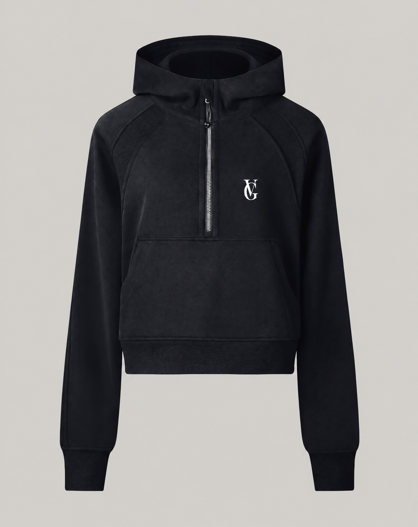 Golden Vein Cropped Half-Zip – Cropped Half-Zip Hoodie · Women · Black